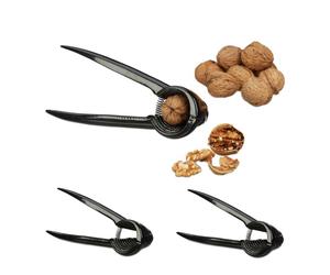 Relaxdays Casse-noix noir en lot de 3