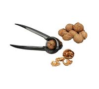 Relaxdays Casse-noix pour noix et noisettes, pince en aluminium, ouvre bouteille de champagne HxlxP: 6 x 18,5 x 7,5 cm, noir