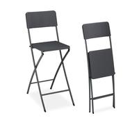 Relaxdays Chaise de bar lot de 2 tabouret