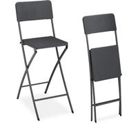 Relaxdays Chaise de bar lot de 2 tabouret