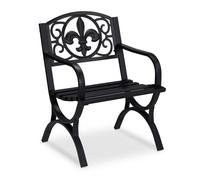 Relaxdays Chaise de jardin en métal antique