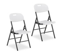 Relaxdays Chaise de jardin pliante en lot de 2