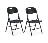 Relaxdays Chaise de jardin pliante en lot de 2