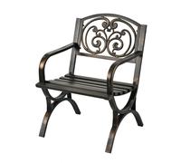 Relaxdays Chaise de jardin vintage en métal