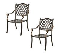 Relaxdays Chaise de jardin vintage en métal