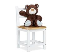 Relaxdays Chaise enfant cadre blanc en bambou