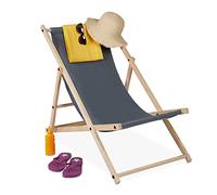 Relaxdays Chaise longue pliante