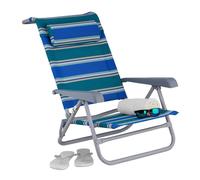 Relaxdays Chaise longue pliante avec repose-tête
