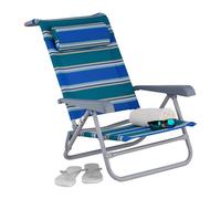 Relaxdays Chaise longue pliante avec repose-tête