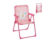 Relaxdays Chaise Pliante pour Enfant, Motif Lama, H x L x P 51,5 x 36 x 37,5 cm, Multicolore, pour l'extérieur