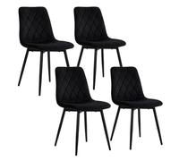 Relaxdays Ensemble de chaises en velours
