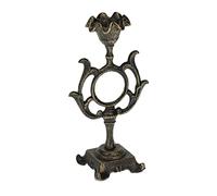 Relaxdays Chandelier Antique, candélabre pour chandelle Ø 4 cm, Porte-Bougie Vintage en Fonte, 28,5 cm de Haut, Bronze