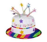 Relaxdays Chapeau-gâteau Happy Birthday