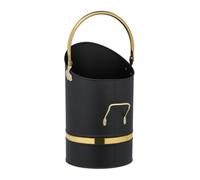 Relaxdays Charbonnière 12 litres noire et dorée