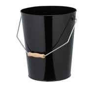 Relaxdays Charbonnière noire avec poignée 14 l