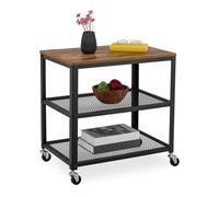 Relaxdays Chariot de cuisine au design industriel