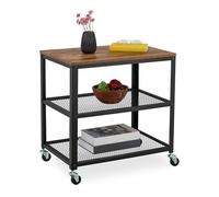 Relaxdays Chariot de cuisine au design industriel