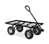 Relaxdays Chariot de transport noir