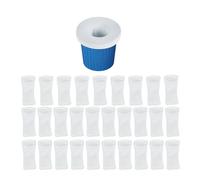 Relaxdays Chaussettes de Skimmer, Lot de 30, HxL : 22x12 cm, en Nylon, pré-filtres Piscine, protègent la Pompe, Blanches