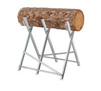 Relaxdays Chevalet de sciage, pliable, charge maximale 150 kg, acier, HLP: 80 x 80 x 82 cm, pour couper le bois, argenté