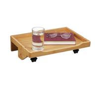 Relaxdays Table de chevet à pince en bambou
