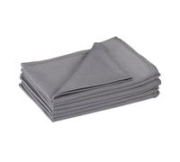 Relaxdays Chiffons en Microfibre, Lot de 6, 40x60 cm, lavettes vitre, Voiture, Salle de Bain, Cuisine, Gris