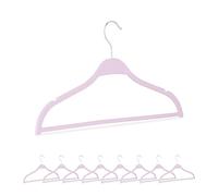 Relaxdays Cintre en Paille de blé et Plastique, lot 10, Durable, Accessoire Peu encombrant, encoches, Barre, Rose