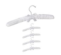 Relaxdays Cintre en satin blanc en set de 15