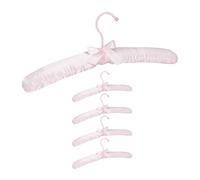 Relaxdays Cintre en satin lot de 15 rose