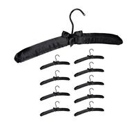 Relaxdays Cintre en satin lot de 40 noir