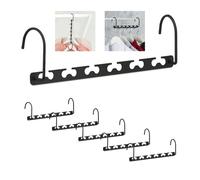 Relaxdays Cintre magique lot de 6 noir