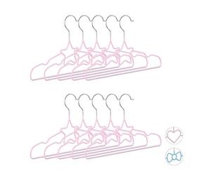 Relaxdays Cintres Enfants Set de 10 cintres bébé décoratif Chemises Forme Originale Fer PVC 30 cm, Etoile