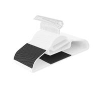 Relaxdays Cintres, Lot de 20, antidérapants, Barre en U, Support à Cravates, Gain de Place, Blancs