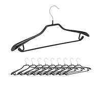 Relaxdays Cintres pour Costumes revêtement antidérapant Noir métal Lot de 40, Noir