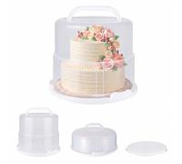 Relaxdays Cloche à gâteau réglable en Hauteur, dôme Blanc, 22,5 x 34,5 x 34,5 cm, capacité 10 kg, en PP