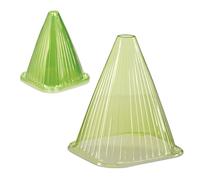 Relaxdays Cloche à Salade, Lot de 32, PVC, Protection Contre Le Gel et Les escargots, H x L x P : 22 x 19 x 19 cm, Vert