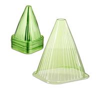 Relaxdays Cloche à Salade, Lot de 80, PVC, Protection Contre Le Gel et Les escargots, HLP : 22 x 19 x 19 cm, Verte