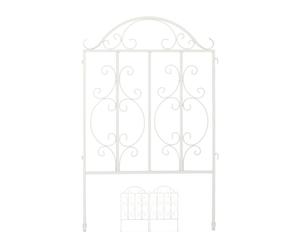Relaxdays Clôture de jardin blanc set de 3