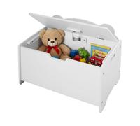 Relaxdays Coffre à jouets avec couvercle, ours
