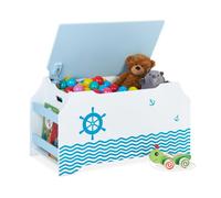 Relaxdays Coffre à jouets avec porte-livres