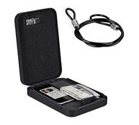 Relaxdays Coffre-fort portable noir avec code