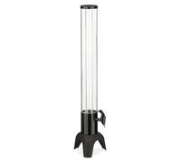 Relaxdays : colonne à bière avec robinet, 2,5 l, distributeur de boissons réfrigéré, colonne à bière de jardin, transparente/noire