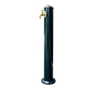 Relaxdays colonne d'arrosage pour jardin verte, style antique, robinet ronde 91 cm, raccord 3/4"