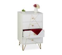 Relaxdays Commode élégante avec 4 tiroirs