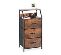 Relaxdays Commode style industriel 3 tiroirs
