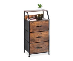 Relaxdays Commode style industriel 3 tiroirs