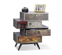 Relaxdays Commode vintage avec 4 tiroirs