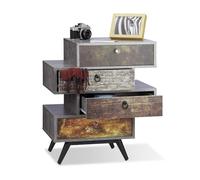Relaxdays Commode vintage avec 4 tiroirs