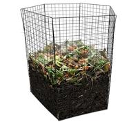 Relaxdays Composteur en métal, Hexagonal, par Panneau HxL 100x50 cm, Fil, Bio pour Le Jardin, Noir