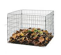 Relaxdays composteur en métal pour Jardin, 560 L, Fil métallique, H x L x P : 70 x 90 x 90 cm, Noir